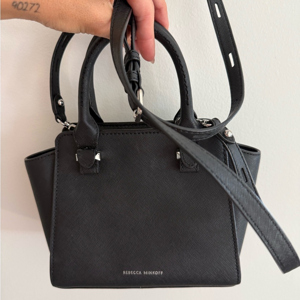 Rebecca Minkoff Black Mini Bag with Silver Hardware